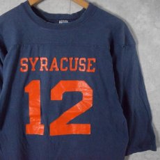 画像1: 70's Champion バータグ USA製 "SYRACUSE 12" フットボールTシャツ M (1)