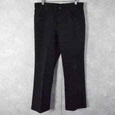 画像1: 90's Levi's "STA-PREST" ポリエステルフレアパンツ BLACK W33 (1)