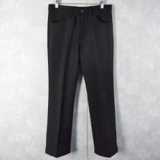 画像1: 70〜80's Levi's "STA-PREST" ポリエステルフレアパンツ BLACK W31 (1)