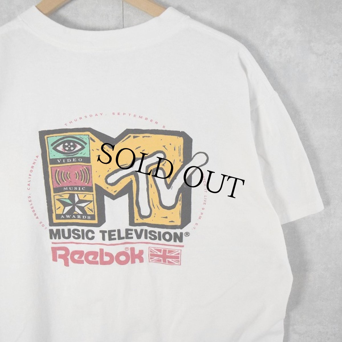 画像1: 90's Reebok×MTV USA製 "VIDEO MUSIC AWARD" プリントTシャツ  (1)