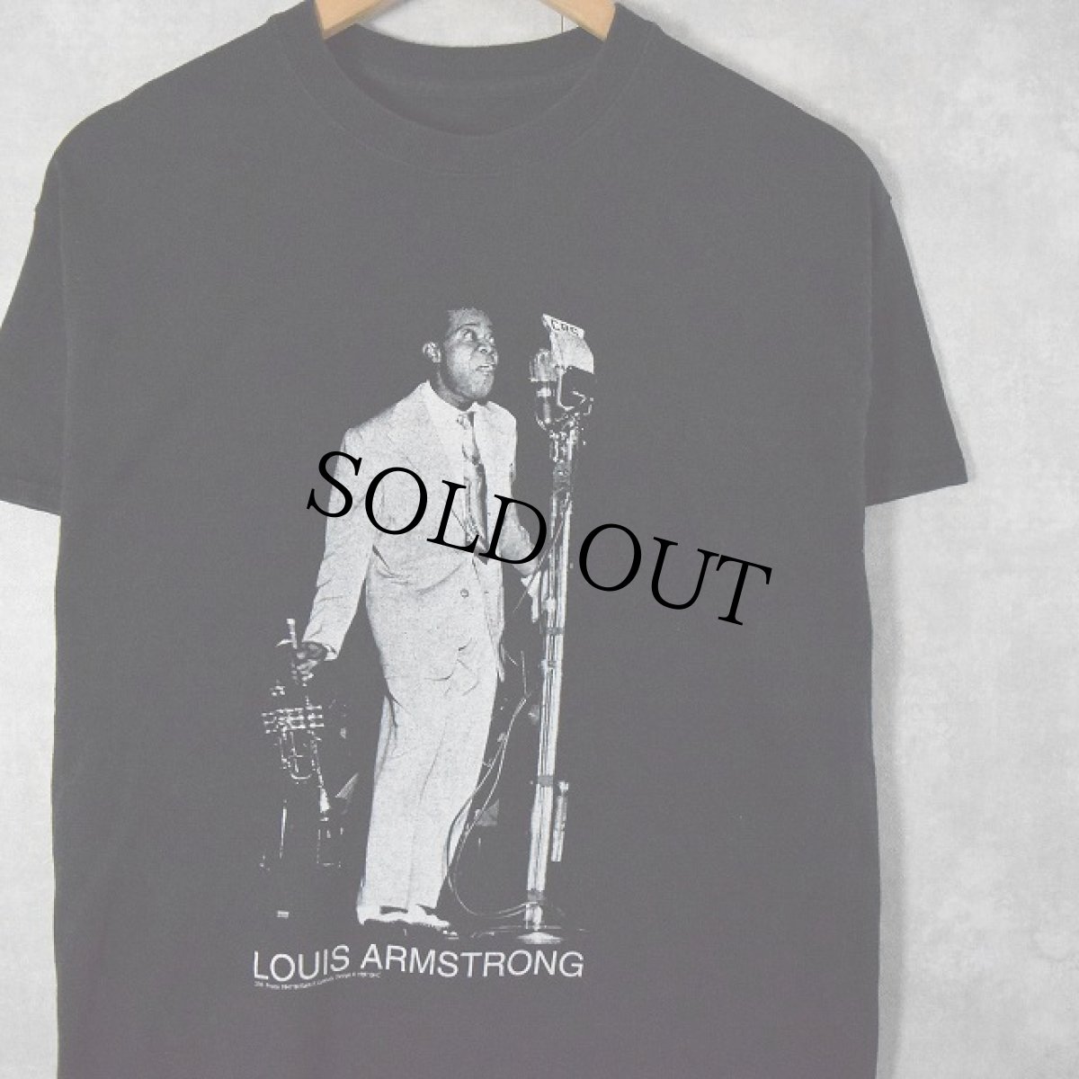 画像1: 90's "LOUIS ARMSTRONG" ジャズミュージシャン プリントTシャツ (1)