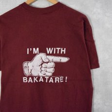 画像1: 70's HI CRU STEDMAN USA製 "I'M WITH BAKATARE!" プリントTシャツ (1)