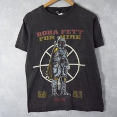 画像1: 90's STAR WARS USA製 BOBA FETT FOR HIRE 映画キャラクターTシャツ M (1)