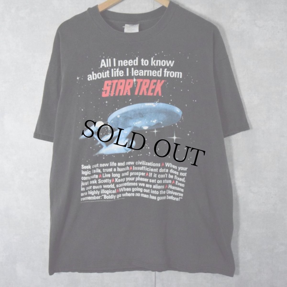 画像1: 90's STAR TREK "All I need to know about..." SFテレビドラマTシャツ XL (1)