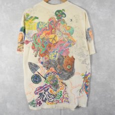 画像2: 80〜90's USA製 ハンドペイント Tシャツ XL (2)