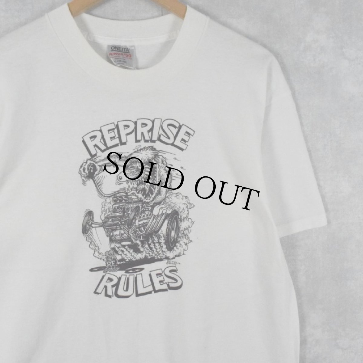 画像1: RAT FINK "REPRISE RULES" キャラクターTシャツ XL (1)