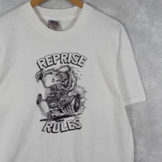 画像1: RAT FINK "REPRISE RULES" キャラクターTシャツ XL (1)