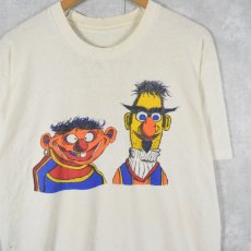 画像1: 90's SESAME STREET バート&アニー キャラクターパロディTシャツ (1)