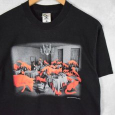 画像1: 90's Sandy Skoglund "FOX GAME" アートプリントTシャツ L (1)