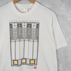 画像1: 90's Frank Lloyd Wright USA製 建築家 アートTシャツ L (1)