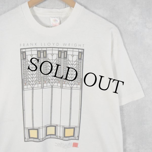 90's Frank Lloyd Wright USA製 建築家 アートTシャツ L
