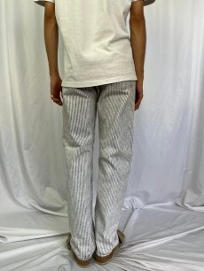 画像4: 90's Levi's 501 USA製 ストライプ柄 ブラックデニムパンツ  W31 (4)