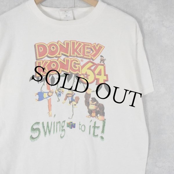 90's DONEY KONG 64 ゲームプリントTシャツ L