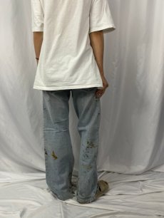 画像4: ARIZONA JEAN CO. パッチワーク×ペンキペイント デニムパンツ W35 (4)