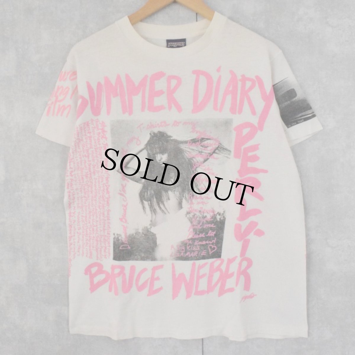 画像1: 80's BRUCE WEBER USA製 "SUMMER DIALY" フォトプリントTシャツ L (1)