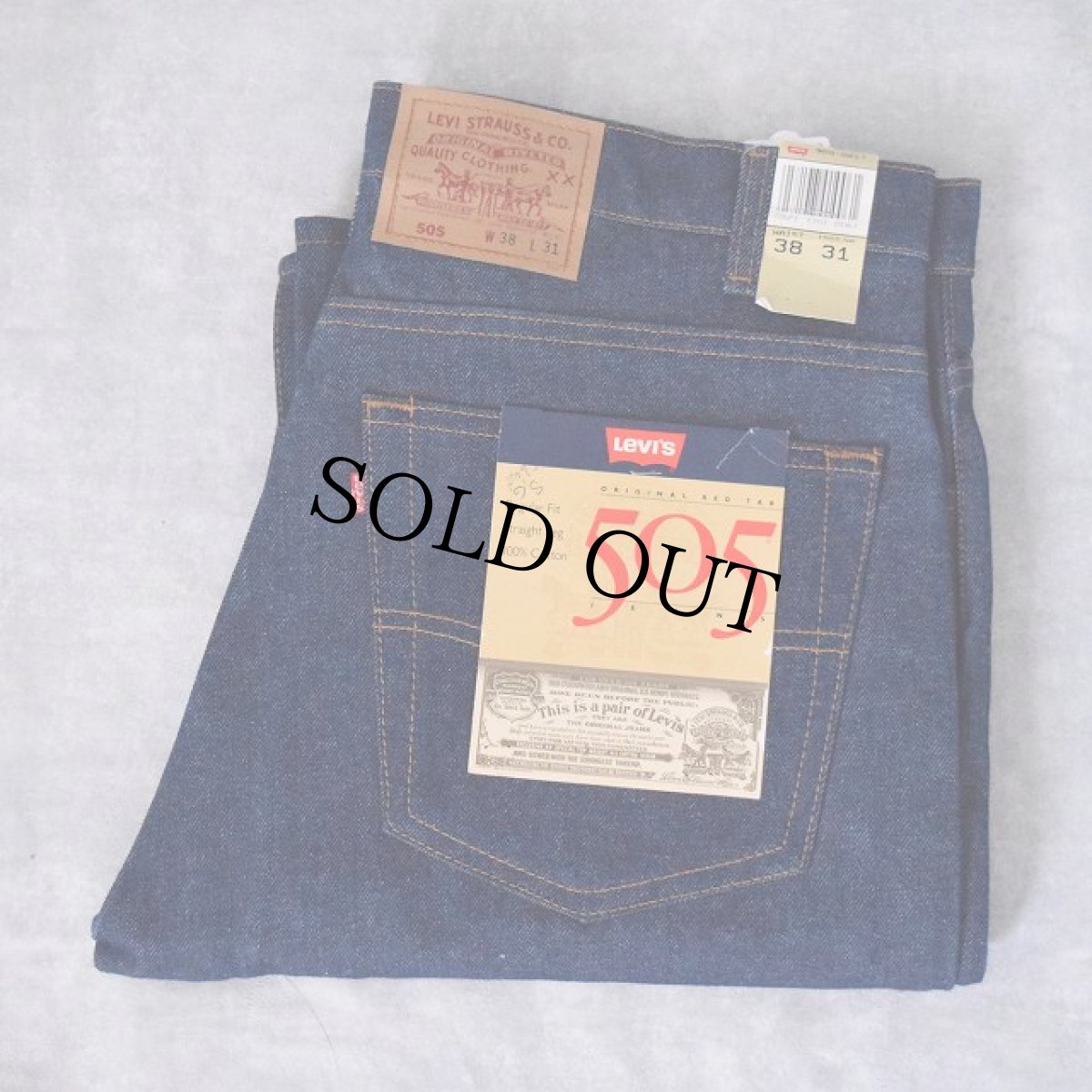 画像1: 90's Levi's 505 USA製 デニムパンツ フラッシャー付きDEADSTOCK W39 (1)