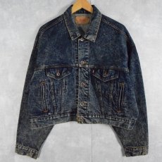 画像1: 80's Levi's 70505-0227 USA製 ケミカルウォッシュ デニムジャケット XL (1)