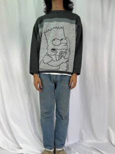 画像2: 2000's THE SIMPSONS キャラクター柄織り スキーニット (2)