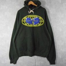 画像1: 90's WU WEAR USA製 ロゴプリントスウェットフーディー XL (1)