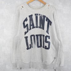 画像1: 90's USA製 REVERSE WEAVE TYPE "SAINT LOUIS" プリントスウェット XL (1)