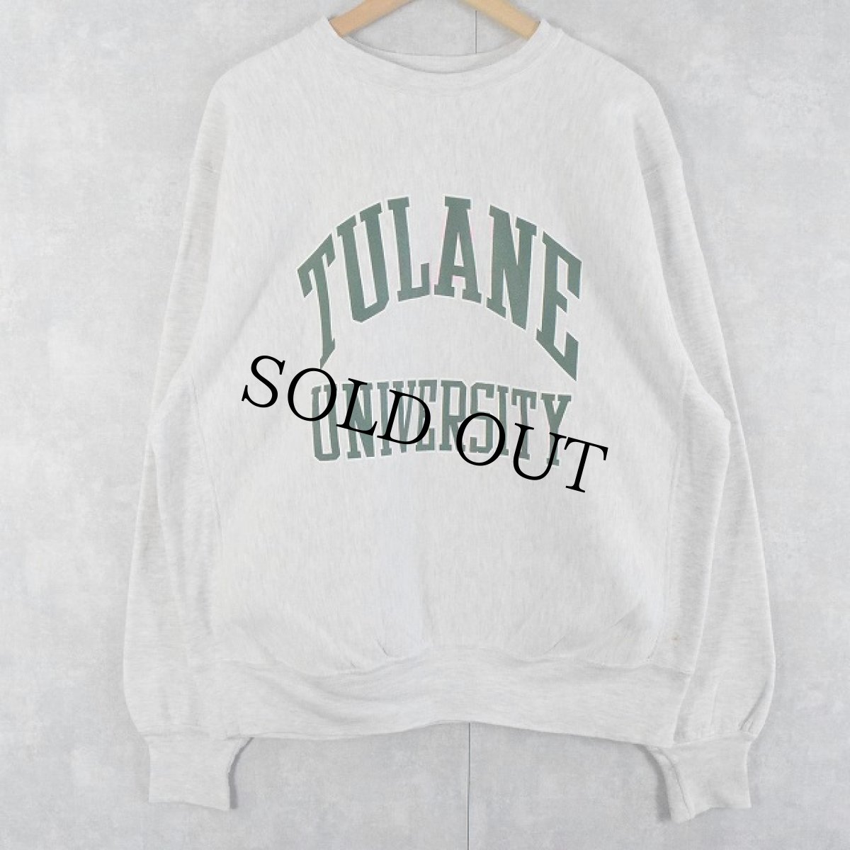 画像1: MV SPORT USA製 REVERSE WEAVE TYPE "TULANE UNIVERSITY" プリントスウェット XL (1)