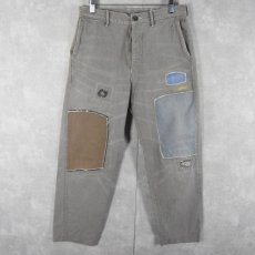 画像1: KAPITAL KOUNTRY バックルバック パッチワークデニムパンツ W30 (1)