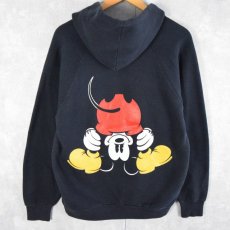 画像1: 90's Disney MICKEY MOUSE キャラクター プリントスウェットフーディー BLACK (1)