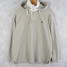 画像1: POLO Ralph Lauren フード付きラガーシャツ XL (1)