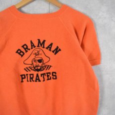 画像1: 60's BRAMAN PIRATES フロッキープリント 半袖スウェット (1)