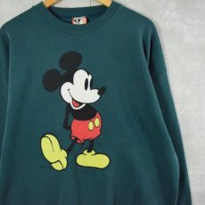 画像1: 90's Disney MICKEY MOUSE USA製 キャラクタープリントスウェット (1)