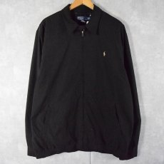 画像1: POLO Ralph Lauren ロゴ刺繍 スウィングトップ XL BLACK (1)