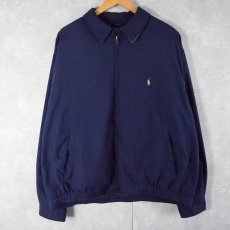 画像1: POLO Ralph Lauren ロゴ刺繍 スウィングトップ XL NAVY (1)