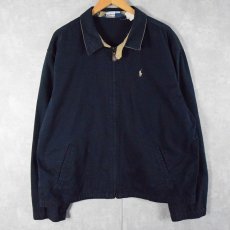 画像1: POLO Ralph Lauren ロゴ刺繍 コットンスウィングトップ XL NAVY (1)