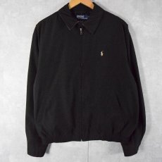 画像1: POLO Ralph Lauren ロゴ刺繍 スウィングトップ M BLACK (1)