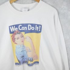 画像1: 2000's "We Can Do It!" 第二次世界大戦 ポスタープリントTシャツ XL (1)