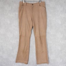 画像1: LAUREN RALPH LAUREN スウェードフレアパンツ W35 (1)