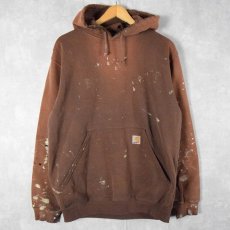 画像1: Carhartt ペンキペイント スウェットフーディ M (1)