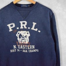 画像1: POLO Ralph Lauren "P.R.L...." 前V フロッキープリントスウェット M (1)