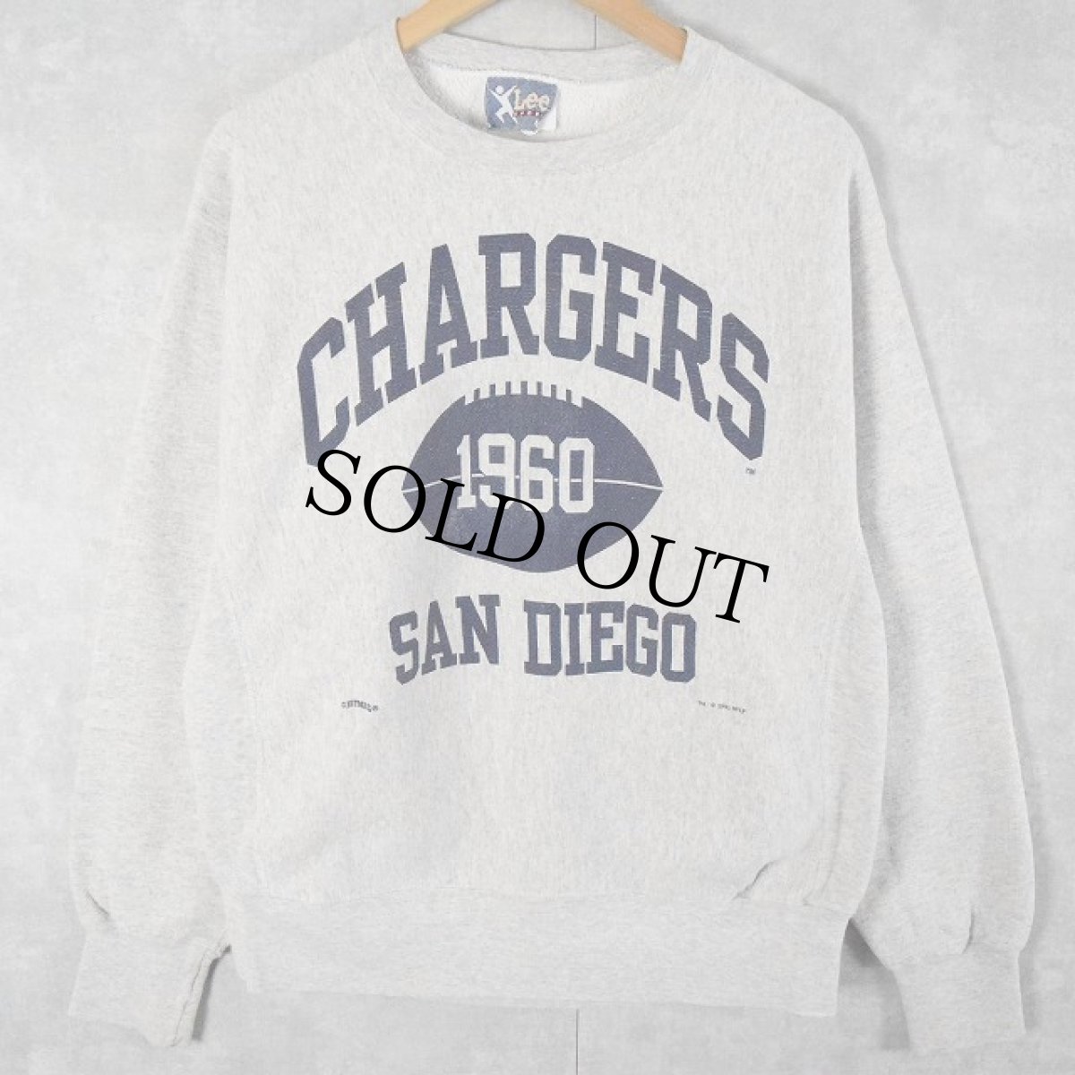 画像1: 90's Lee REVERSE WEAVE TYPE "CHARGERS SAN DIEGO" プリントスウェット L (1)