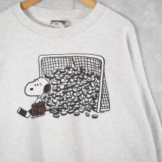 画像1: 90's〜 SNOOPY キャラクタープリント ラグランスウェット 2XL (1)