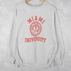 画像1: REVERSE WEAVE TYPE "MIAMI UNIVERSITY" プリントスウェット (1)