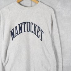 画像1: 90's RUGGED SWEATS REVERSE WEAVE TYPE USA製 "NANTUCKET" プリントスウェット XL (1)