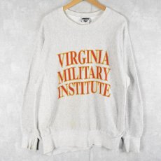 画像1: 90's Lee USA製 REVERSE WEAVE TYPE "VIRGINIA MILITARY INSTITUTE" プリントスウェット L (1)