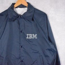 画像1: 90's IBM USA製 コンピューター企業 ロゴプリントコーチジャケット L (1)