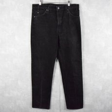 画像1: 90's Levi's 505 USA製  "REGULAR FIT STRAIGHT LEG" ブラックデニムパンツ W35 (1)