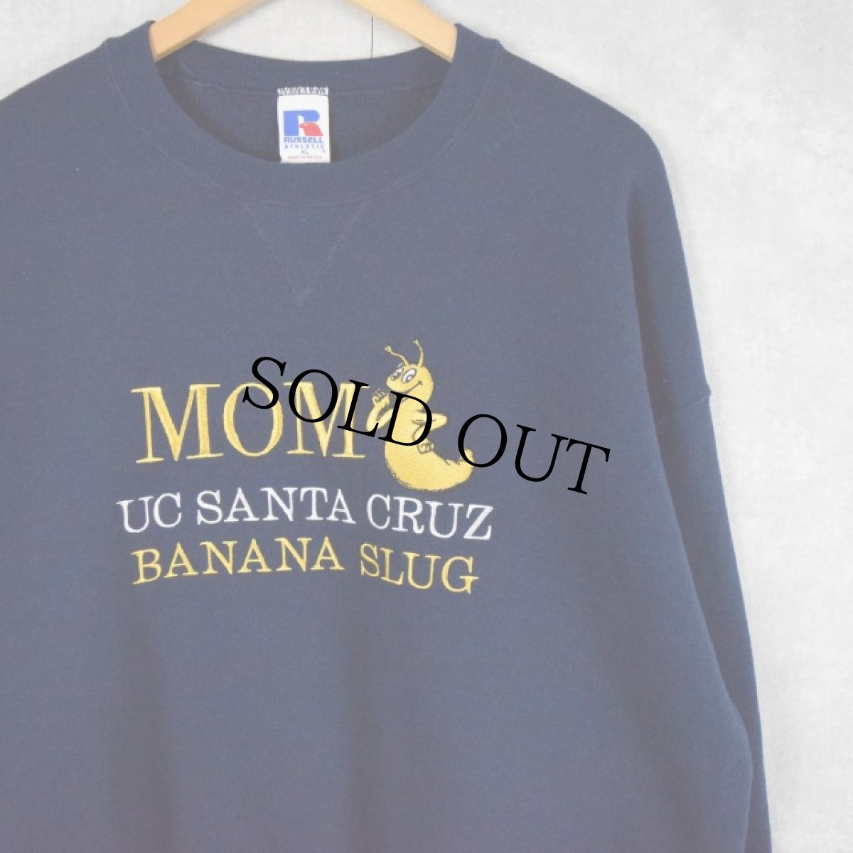 画像1: 00's "MOM UC SANTA CRUZ BANANA SLUG" 刺繍スウェット XL (1)