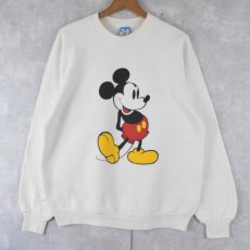 画像1: 90's Disney MICKEY MOUSE USA製 キャラクタープリントスウェット L (1)