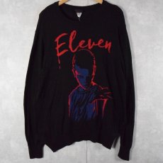 画像1: STRANGER THINGS "Eleven" SFドラマ 柄編みコットン×ポリエステルニットセーター XL (1)