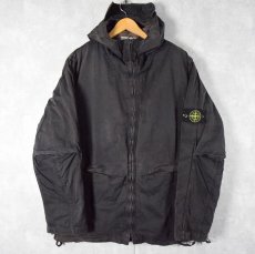 画像1: 90's STONE ISLAND Paul Harvey期 ITALY製 "Raso Gommato" ライナー付き ガーメントダイ コットンフードジャケット XL (1)