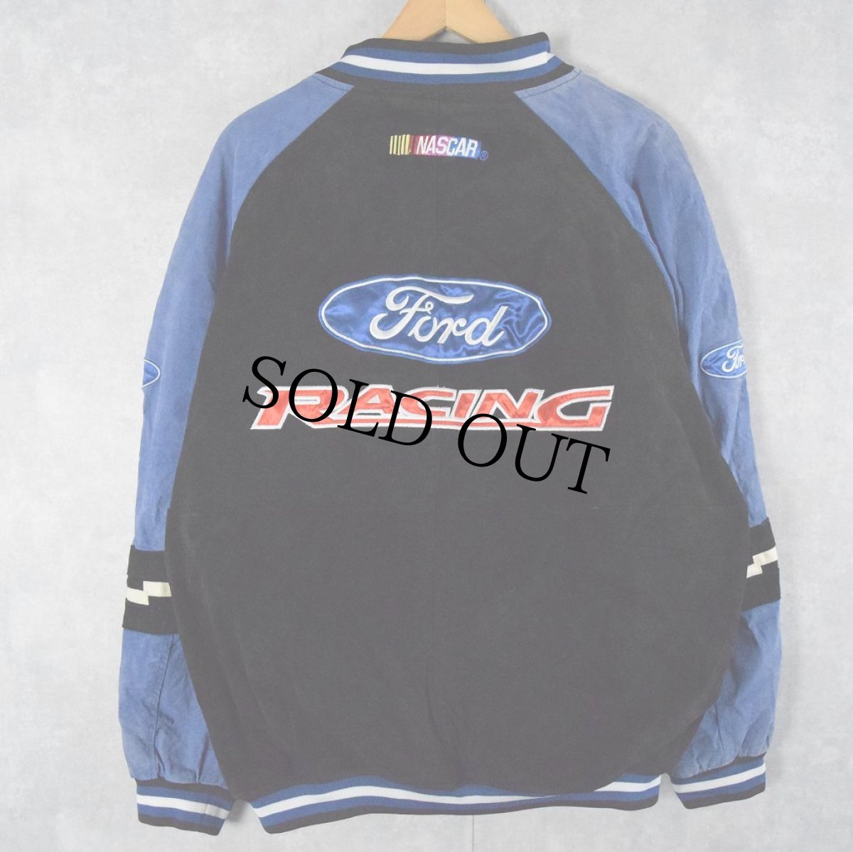 画像1: ESSEX "Ford Racing" スエードレーシングジャケット L (1)